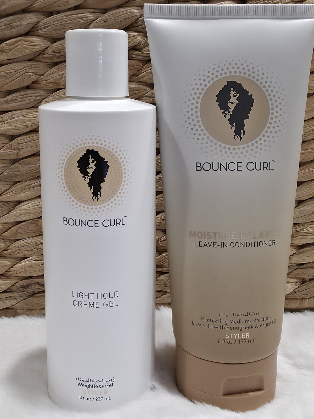 Bounve Curl Light Hold Crème Gel & Moisture Balance Leave-In Conditioner - NEW